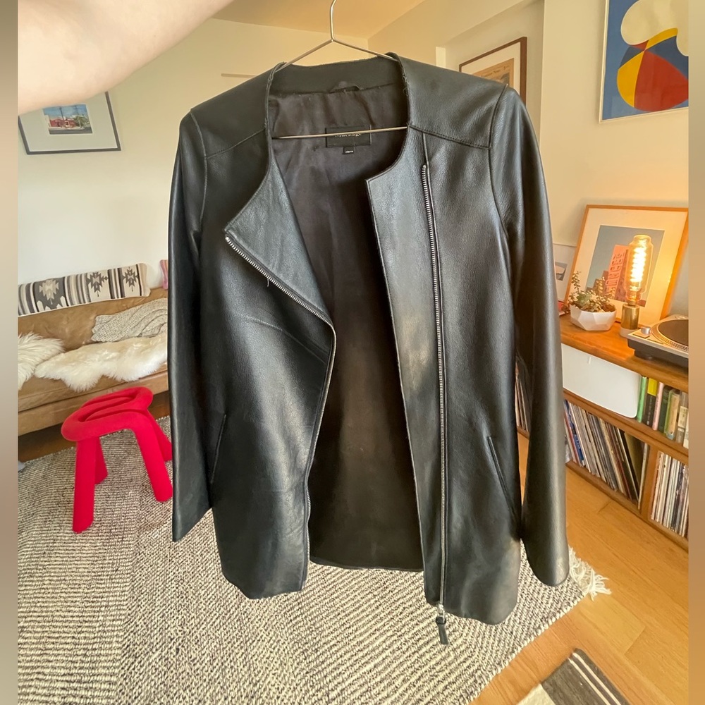 Genuine leather mackage long jacket/coat 00